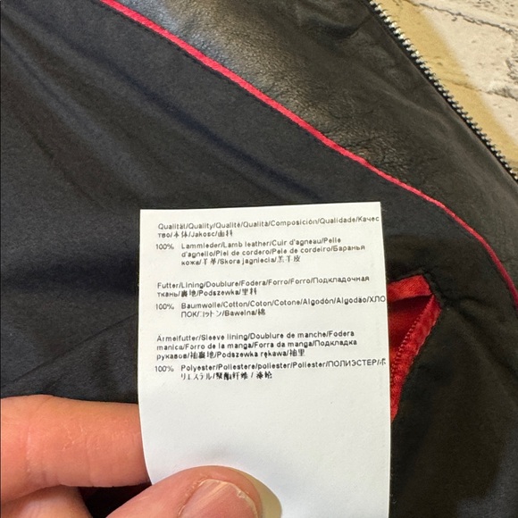 Hugo Boss mens S Small black solid 100% leather full zip jacket EuC - Picture 5 of 6